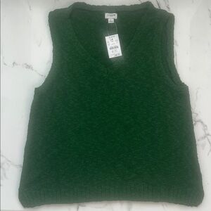 Jcrew sleeveless vneck sweater